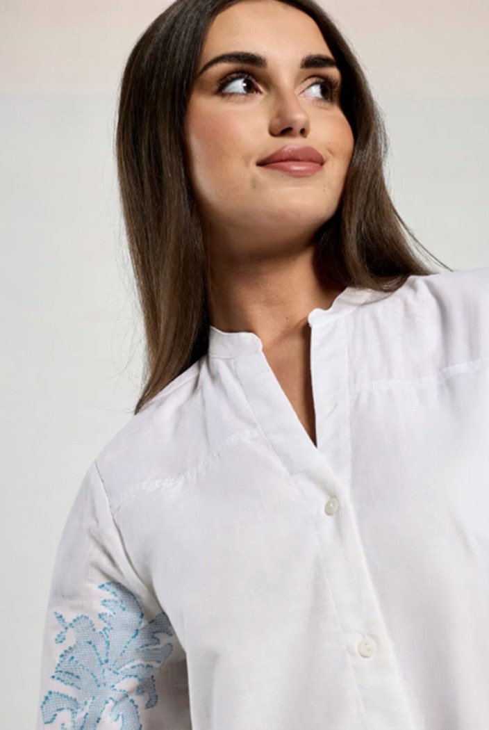 Palm Print Cotton Dress product image 3