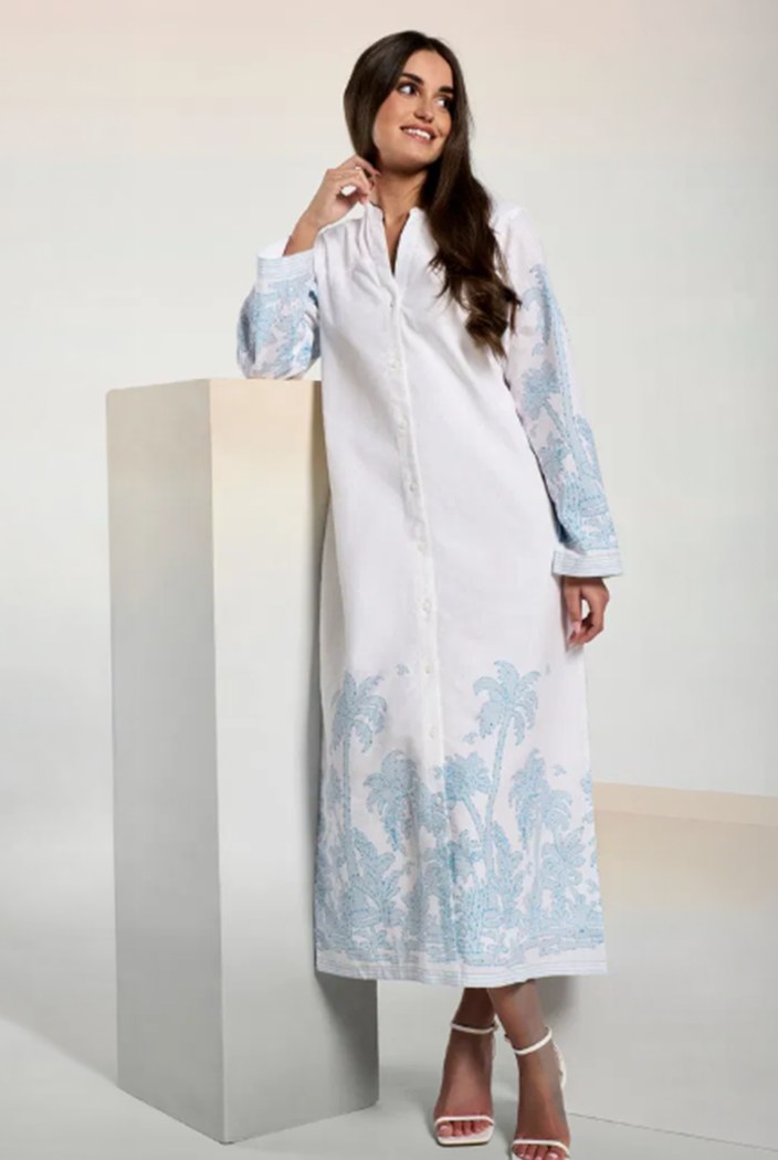 Palm Print Cotton Dress product image 4