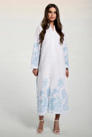 Palm Print Cotton Dress product image 2